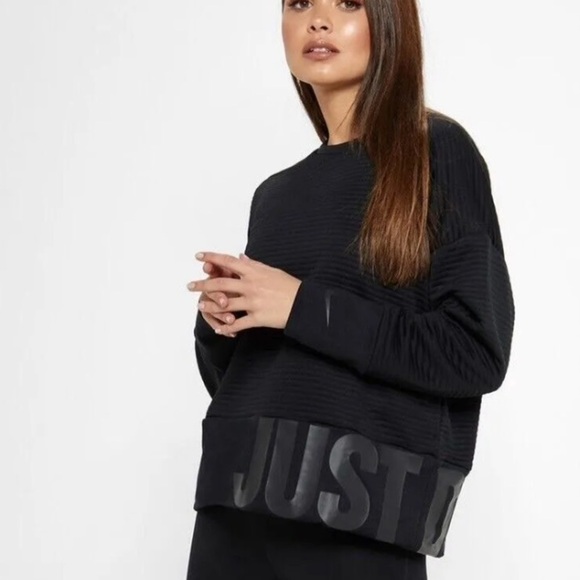 Nike Dri-Fit Training Crew Top Sweatshirt Black CD8991-010 Size XS Women - Picture 1 of 10